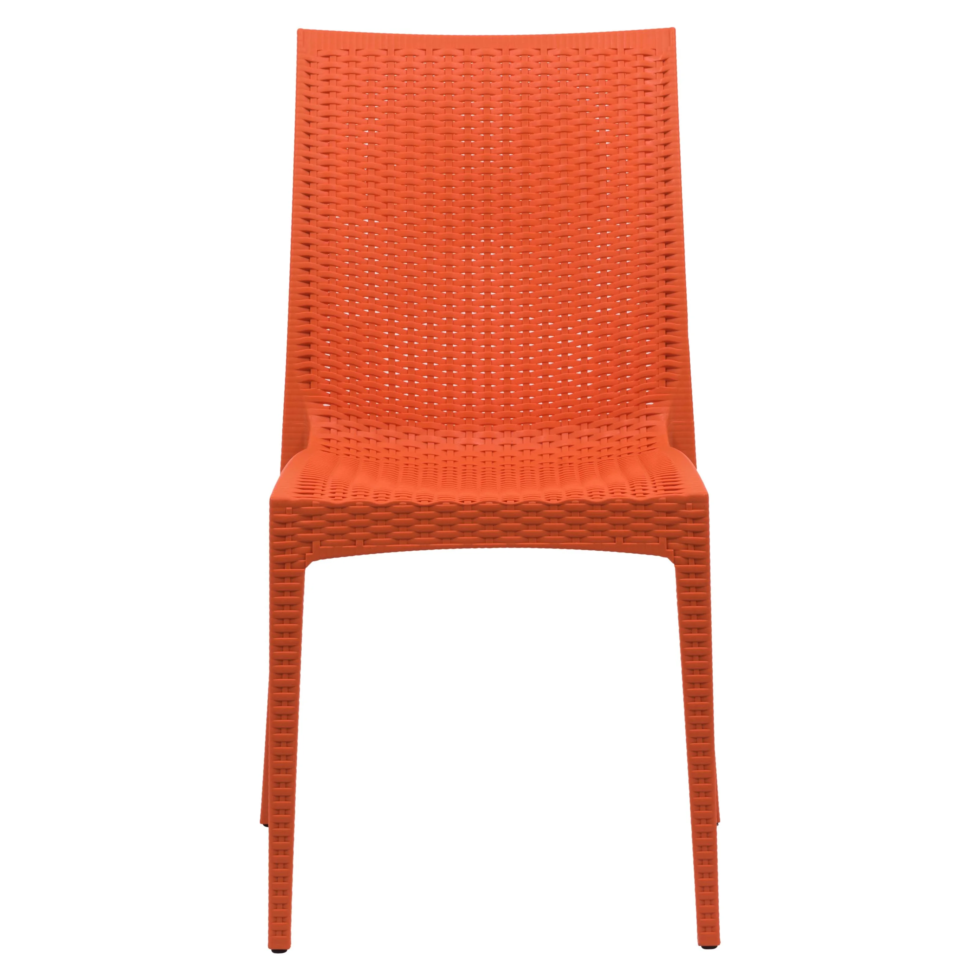 Weave Mace Indoor/Outdoor Dining Chair (Armless), Set of 4